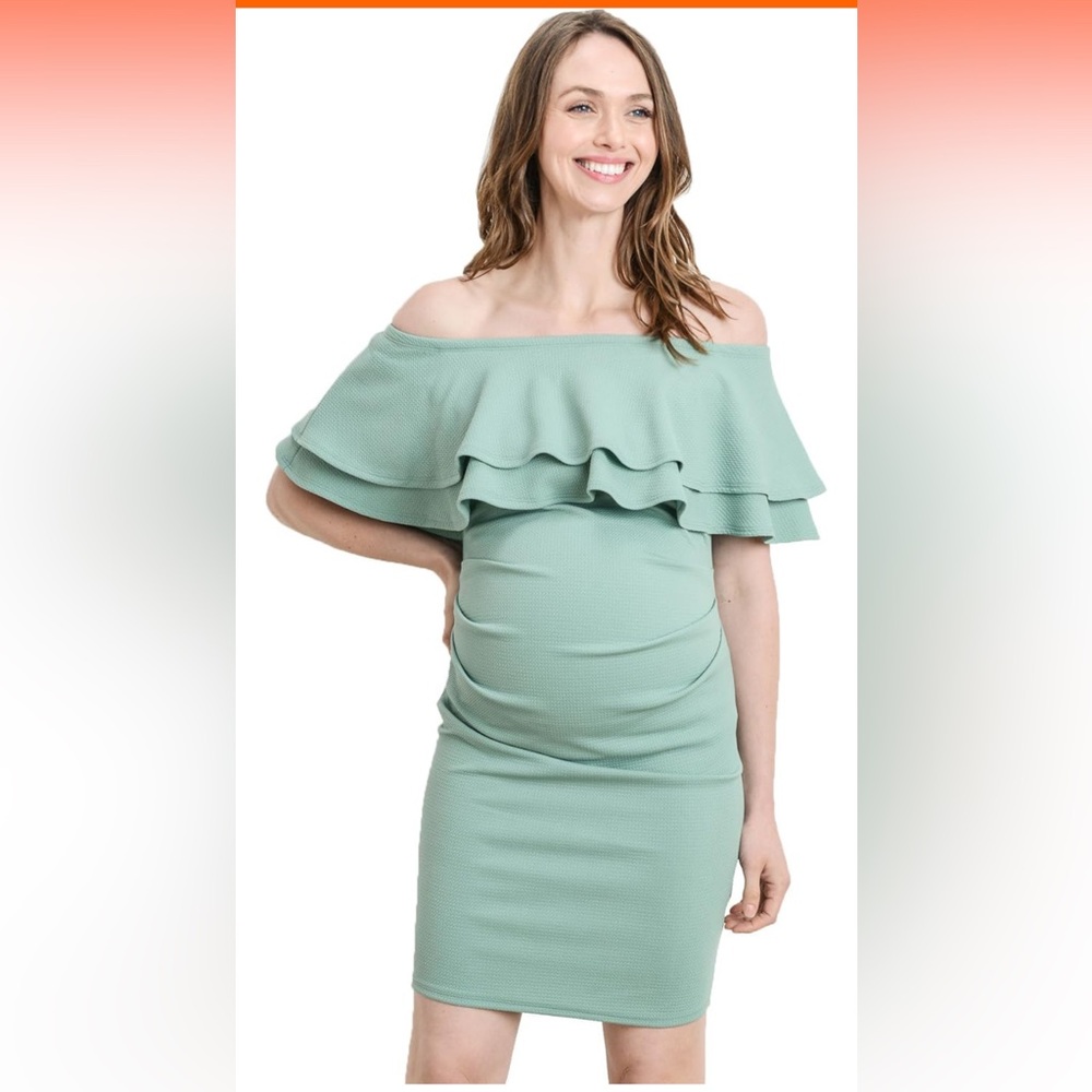 Cute maternity ruffle dress